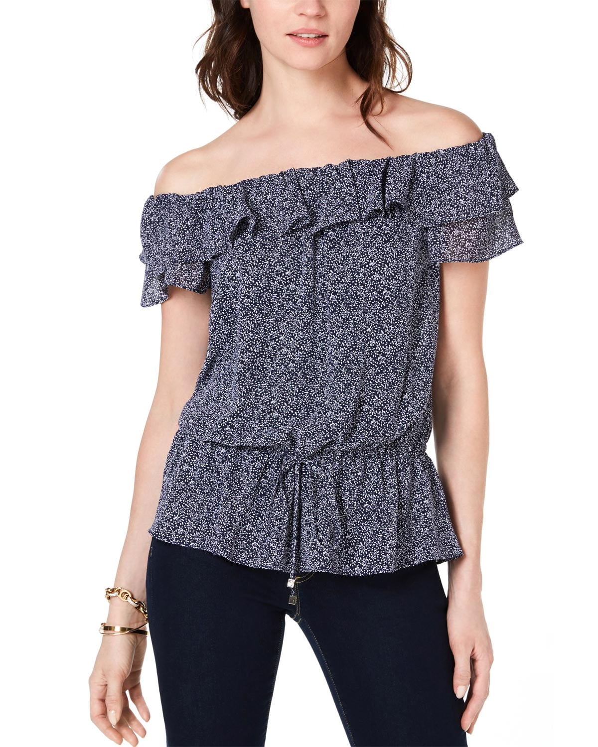 michael kors open shoulder top