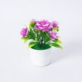 thumbnail image 3 of Zhuge 1 pieza de planta de simulación en maceta, plantas pequeñas falsas en maceta, mini plantas artificiales de escritorio (A27), 3 of 4