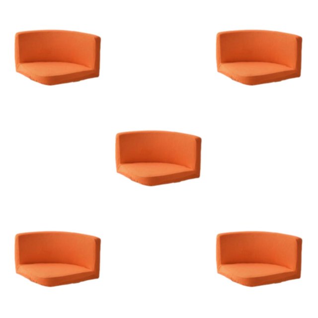 Guardoinrt Modern Simple Style Chair Cover Home Décor With Ease Polyester Trilateral Chair Covers Cover Chairs Made With Polyester Orange 5Set