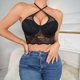 thumbnail image 2 of Gibobby Chaleco Halter con tiras finas de Color sólido para mujer, Top sin mangas, chaleco envolvente Sexy para el pecho(Negro,CH), 2 of 5