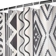thumbnail image 3 of White Geometric Diamond Wave Pattern Shower Curtain 72"x72" ,Bathroom Decorative Shower Curtains Set with 12 Hooks,Modern Waterproof Washable Shower Curtain, 3 of 6