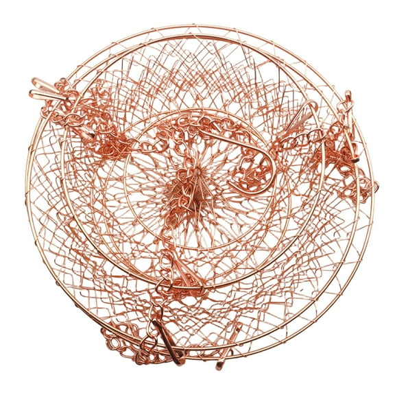 Shoreew 3-Tier Hanging Fruit Basket Stainless Steel Storage Basket Foldable Wire Organizer for Fruits Vegetables Toiletries