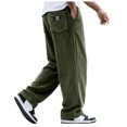 thumbnail image 4 of ZIXKCGDSE Pants for Men Corduroy Open Bottom Casual Drawstring Jogger Straight Trousers Size L5, 4 of 4