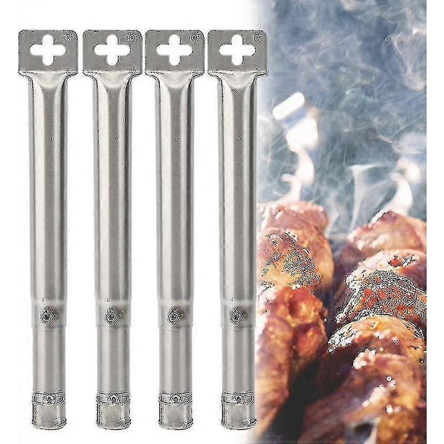 4pcs Universal Adjustable Stainless Steel Bbq Gas Grill Replacement Straight Pipe Tube Burner-(meili)