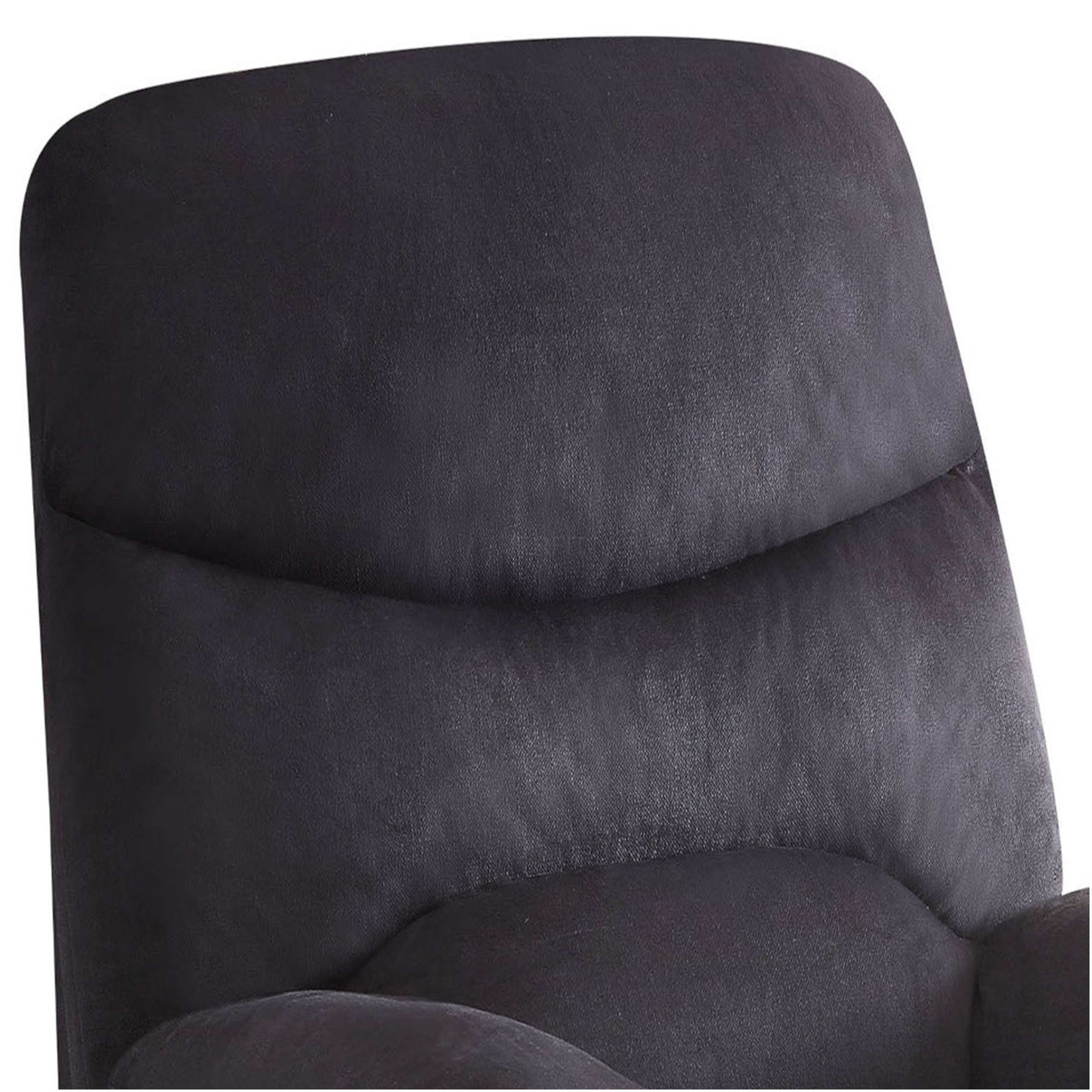 JERFIT Modern Fabric Recliner Chair with Pillow Top Arms, Push Back Reclining Mechanism, and Wall Hugger Design for Living Room, Black