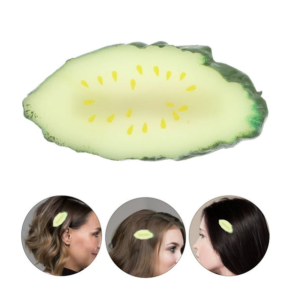 Toyvian Fruit Hair Claws For Women Cucumber Slice Resin 1Pcs