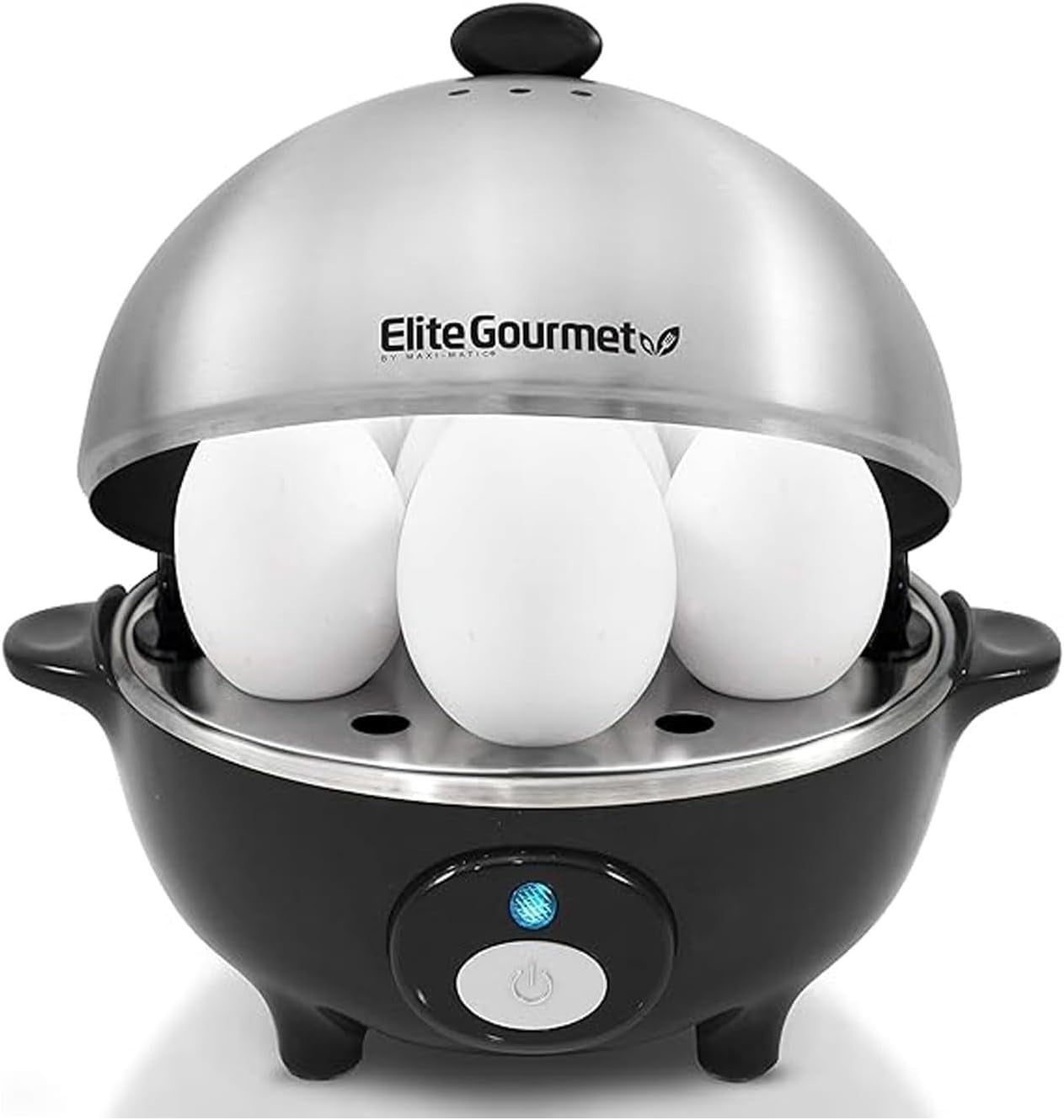 Elegant Egg Cooker with Recipe Book: Perfectly Cooked Eggs and Poached Delights