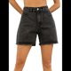 thumbnail image 3 of Pantalones Cortos Vaqueros para Mujer, Informales, de Verano, de Cintura Media, Deshilachados, Elásticos y Rotos. Negro XS, 3 of 10