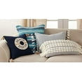 thumbnail image 2 of Fennco Styles Beach House Tasseled Design 100% Cotton Decorative Throw Pillow Cover – 18-inch Square Navy Blue Case Cushion for Couch, Sofa, Bedroom, Office and Living Room Décor, 2 of 4