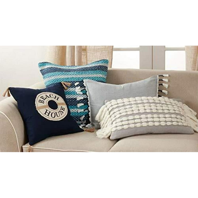 Nautical Pillow Buoy Pillow Coastal Pillow Fabric Buoy Beachy Pillow 