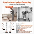 thumbnail image 3 of Heavy Duty Broom and Dustpan Set, Upright Standing Dustpan with Self-Cleaning Teeth, Long Handle for Home & Office, Black/Orange, 3 of 5