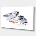 thumbnail image 2 of Oiseaux sur Branche avec Baies Rouges - Impression sur Toile, 2 of 4
