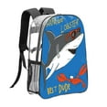 thumbnail image 3 of Kdxio Shark With Sunglasses and Lobste Clear Backpack, Transparent Bookbag for School for Women Men, Capacity Clear Bag for College, Travel, 3 of 7