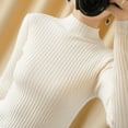 thumbnail image 3 of Maydear Women's Mock Neck Stretch Sweater Long Sleeve Pullover Knit, 3 of 4