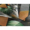 thumbnail image 3 of Ambesonne Monstera Quilted Coverlet 3 Pcs, Triangles Marble Abstract, Queen Size, Fern Green Grey Camel, 3 of 4