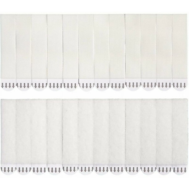 24 pares (48 tiras) de lengüetas para colgar cuadros, sin necesidad de perforaciones, resistentes al agua, para fotos, marcos y decoraciones, fijación para marcos sin necesidad de perforaciones