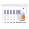 simplehuman Code H Custom Fit Drawstring Trash Bags in Dispenser Packs, 100 Count, 30-35 Liter / 8-9.2 Gallon, White