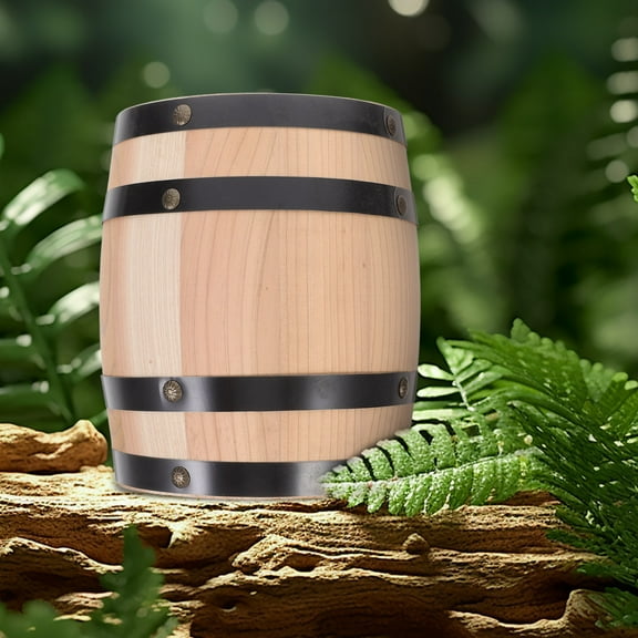 WHAMVOX Wine Barrel Retro Wood Barrel Wine Barrel For Bar Barrel Planter Whiskey Wooden Barrel Retro Wooden Wine Barrel Ornament
