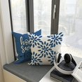 thumbnail image 5 of Fundas de almohada YCOLL, tela moderna de lino para sofá, 45 x 45 cm, azul claro, 5 of 5