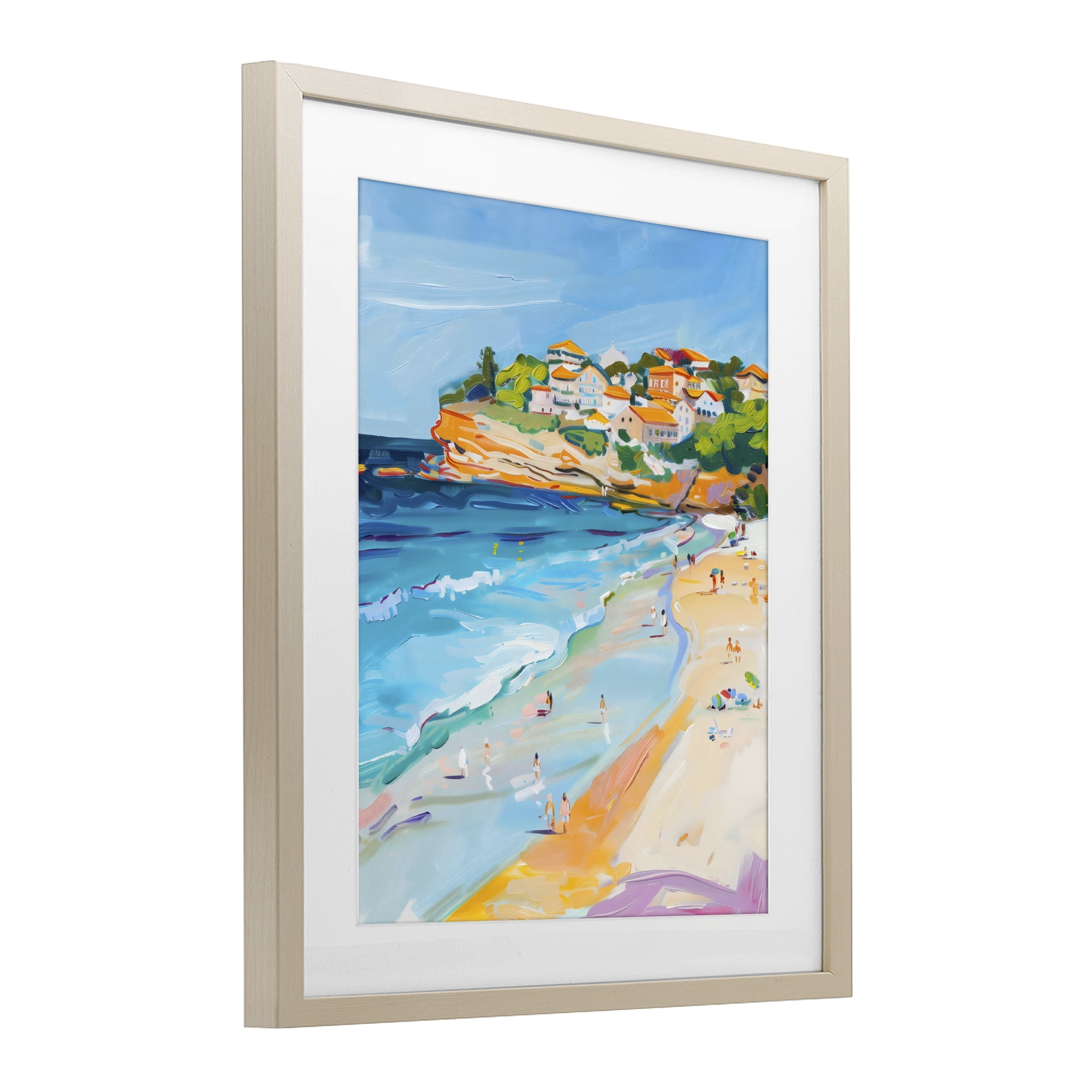 Stupell Industries Bondi Beach Cove Birch Framed Print Under Glass, design by The Prints Vibe