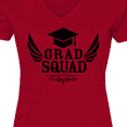 thumbnail image 4 of Inktastic Grad Squad with Graduation Cap and Wings Women's V-Neck T-Shirt, 4 of 5