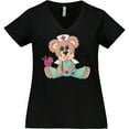 thumbnail image 3 of Inktastic CNA an Angel in Scrubs Teddy Bear Women's Plus Size V-Neck T-Shirt, 3 of 5