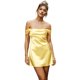 thumbnail image 2 of Minivestido de mujer sin mangas, con hombros descubiertos, plisado, liso, para cóctel de verano., 2 of 8