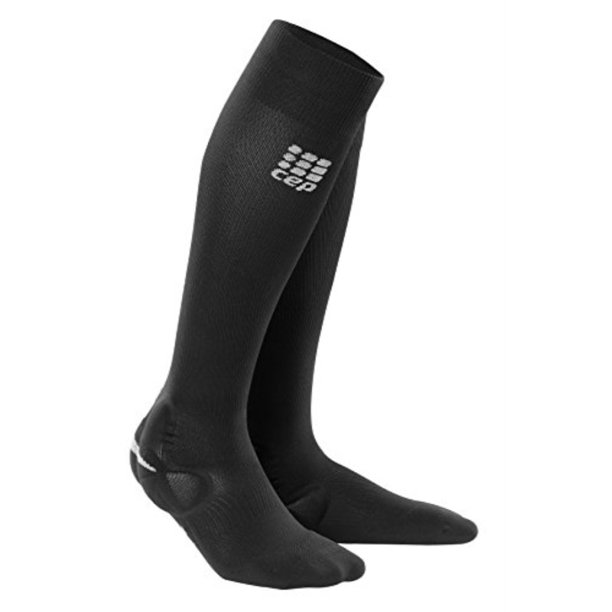 CEP Women's Compression Full Ankle Support Socks, Black, Size IV