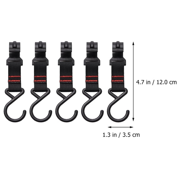 Phenofice 10Pcs Camping Hook Organizer Black Easy Install Outdoor Storage Rack for Picnic Barbecue