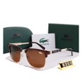 thumbnail image 3 of 2023lacoste Moda semi-rimless Hombres Gafas De Sol Marca De Lujo Gradiente Lente Medio Llanta De Las Mujeres UV400, 3 of 4