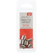 Stainless Steel End Cap 6/Pkg-12x8mm
