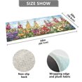 thumbnail image 3 of Haosy Colored Glass Flowers Bathroom Rugs Non Slip Absorbent Soft Plush Quick Dry Bath Mat, 39"x20", 3 of 8