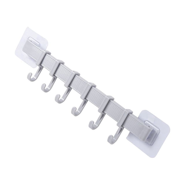 Billuyoard Gancho para utensilios de cocina de trapo montado en la pared, colgador de toallas de ropa trasera multiusos, estante de almacenamiento Accesorios de baño Gris