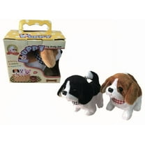 One Walking Toy With Sound Tail Wagging Plush Baby Beagle Puppy Faux Dog Cavalier King Charles Spaniel Random Color