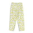 thumbnail image 5 of Naloa Yellow Lemon Leaves Print Women’s Ultra-Soft Comfy Pajama Lounge Pants with Pockets & Drawstring, 5 of 8