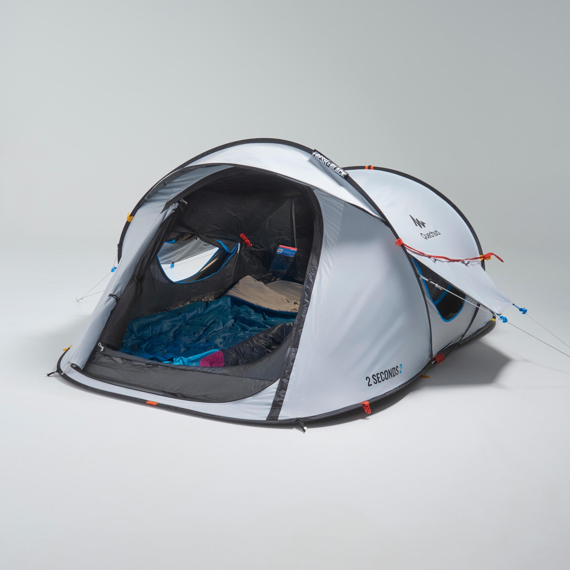 Decathlon Quechua 2 Fresh &amp; Black, Waterproof Camping Tent, 2 Person - Walmart.com