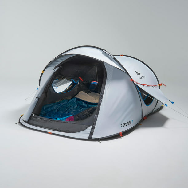 Decathlon Quechua 2 Second Fresh &amp; Black, Waterproof Camping Tent, 2 Person -