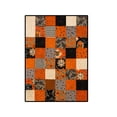 thumbnail image 3 of 27.6x39in Vintage Patchwork Halloween Flannel Throw Blanket,Fall Harvest Halloween Decorations,Soft Printed Decorative Blanket, Indoor Outdoor Farmhouse Sofa Couch Bed Living Room Holiday Decor Throw, 3 of 8