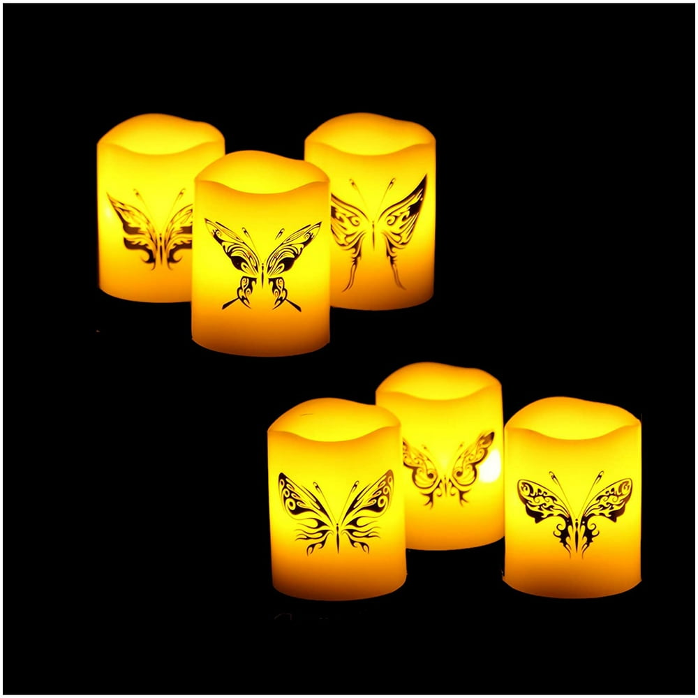Real Wax Flameless LED Votive Candles with 5H Builtin