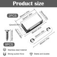 thumbnail image 6 of Pcs Magnetic Door Catch, Stainless Steel Drawer Magnet Catch Cupboard Door Magnets with Screws, Small Cabinet Door Magnetic Closer for Furniture Cabinet Bathroom Kitchen Door, 6 of 7