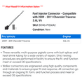 thumbnail image 2 of Fuel Injector Connector - Compatible with 2009 - 2011 Chevy Traverse 3.6L V6 2010, 2 of 2