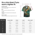 thumbnail image 5 of Susaid Emerald Color Gold Marble Print Men's Polo Shirts Button Down Short Sleeve Casual Summer Beach Vintage Shirts for Men-X-Large, 5 of 5