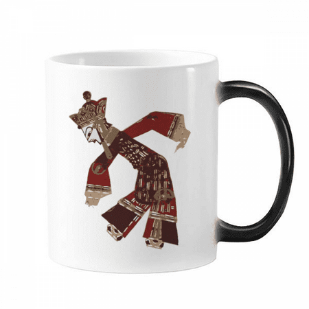

Traditional Chinese Culture Shadow Play Changing Color Mug Morphing Heat Sensitive Cup With Handles 350 ml