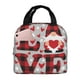 thumbnail image 1 of Balery Buffalo Plaid Love And Gnome Bolsa de Almuerzo Aislada – Caja de Almuerzo con Papel de Aluminio Grueso, Mantiene la Comida Fresca por 4 Horas, 1 of 8
