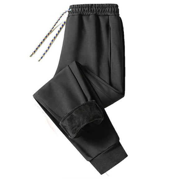 Men's Winter Lined Jogger Pants Thermal Running Sweatpants Outdoor Casual Comfort Fit Athletic Wear Trousers for Cold Weather Pants Mens Fashion Joggers Sports Pants Trousers Mens Long Pants