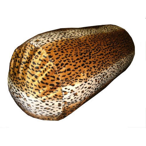 Cozy Fleece Leopard Print Bolster Pillow