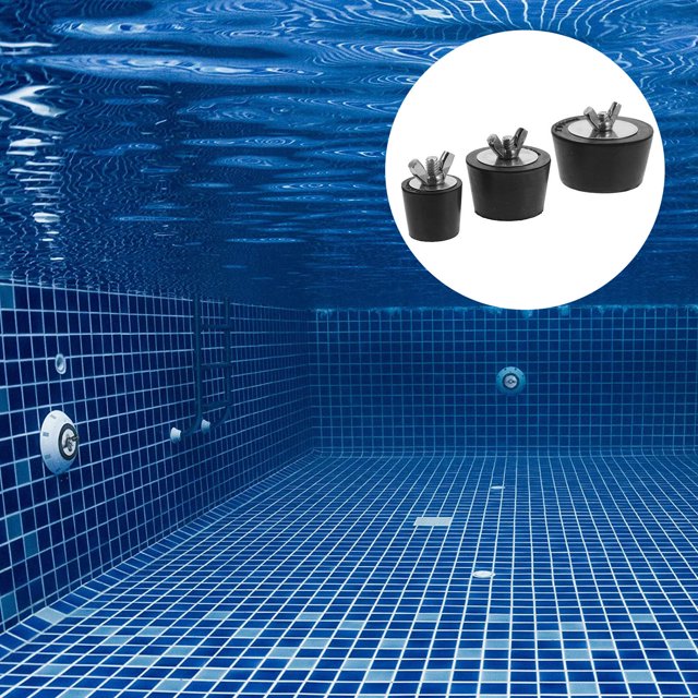 SKISUNO 3Ud Tapones De Para Piscina Con Antideslizante Y Fácil Instalación