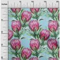 thumbnail image 2 of oneOone Polyester Spandex Light Blue Fabric Leaves & Clover Sewing Craft Projects Fabric Prints By Yard 56 Inch Wide, 2 of 5