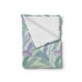 thumbnail image 2 of Hawaii Soft Flannel Fleece Throw Blanket, Abstract Floral Arrangement the Arecaceae Foliage Leaves Flowering Tropic Plants, Cozy Plush for Indoor and Outdoor Use, 70" x 90", Multicolor, by Ambesonne, 2 of 5