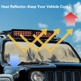 thumbnail image 5 of Uorisanigo Windshield Sun Shade for 2007-2023 Wrangler Rubicon Sahara TJ JK JKU 2 & 4 Door, Aluminum Foil Film Desert Cactus Print Sun Visor Sunshade,Effectively Blocking Heat and UV Rays, 5 of 7
